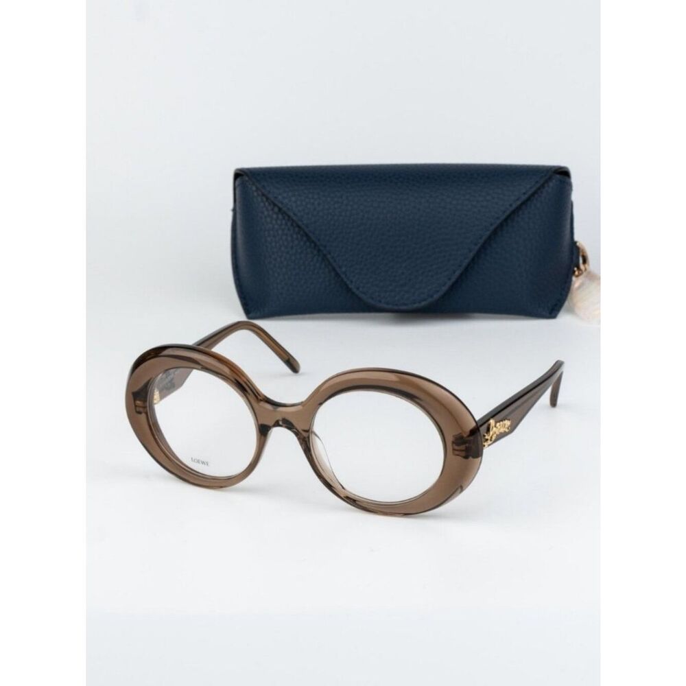 Loewe CURVY Women Sunglasses Brown Round LW50046I 045 NEW AUTHENTIC